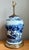 Blue Antique Style Blue Ceramic Lamp With Wooden Base For Sale - Image 8 of 17