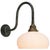 Mid-Century Modern Cast Iron Wall Light with White Opaline Glass Shade For Sale - Image 6 of 9