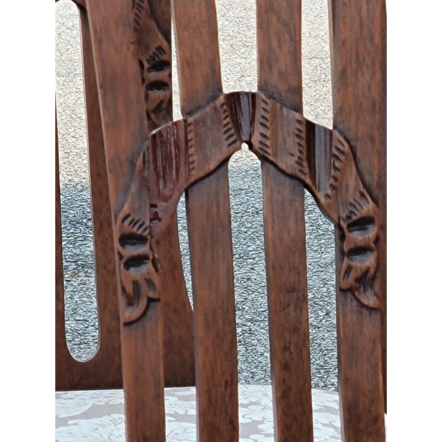 Wood 19th Century Solid Mahogany, 6 Dining Room Chairs. Chippindale Made in England For Sale - Image 7 of 14