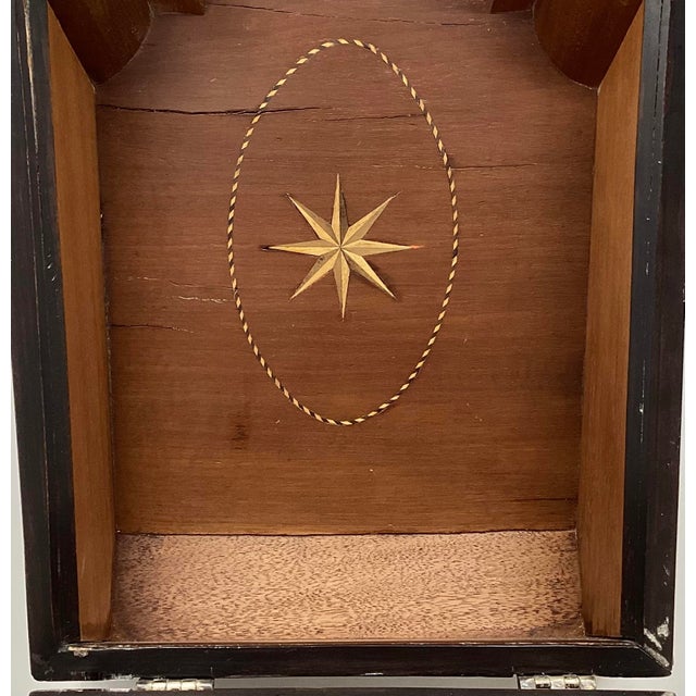 18th C Mahogany Inlaid Knife Box Converted to Stationary Box in 19th C. For Sale - Image 9 of 11