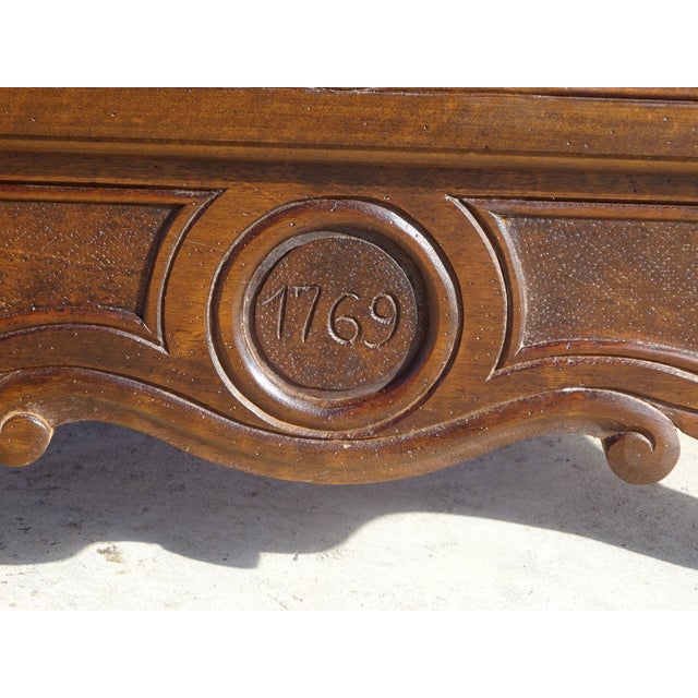 Louis XV Display Cabinet with Secretary and Drawers in Walnut, 1960s For Sale - Image 11 of 18