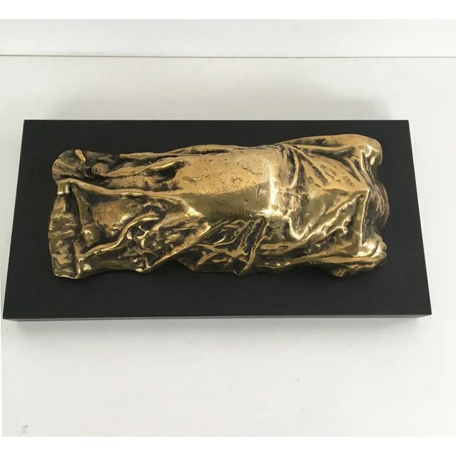 Vintage Italian Bronze Abstract Sculpture by Furio Giovannacci, 1980 For Sale - Image 10 of 11