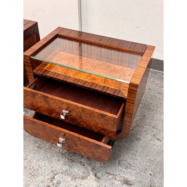Michael Amini for Aico Cloche Nightstands, Bourbon, Pair For Sale In San Francisco - Image 6 of 12
