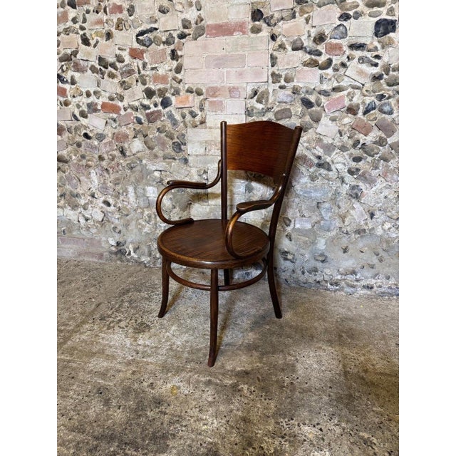 Fantastic (rare model) early 20th century bentwood armchair. produced by: fischel, originally d. G. Fischel & sohne...
