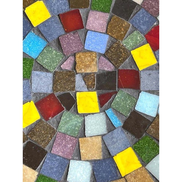 Mid-Century Modern Mid 20th Century Danish Modern Colorful Mosaic Vide-Poche or Charger For Sale - Image 3 of 8