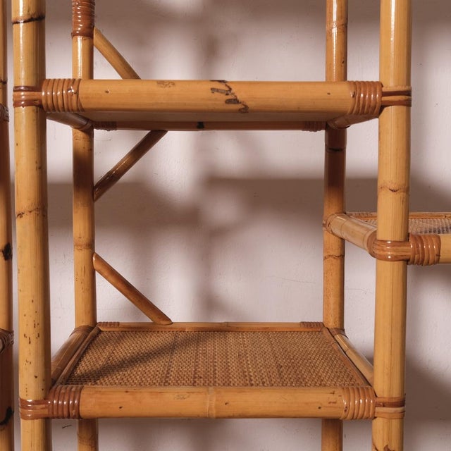1970s Vintage Bamboo Bookcases, Italy, 1970s, Set of 2 For Sale - Image 5 of 18