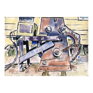 1996 Josie Capstick Industrial Watercolor