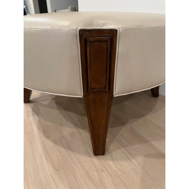 Traditional Dorchester Round Ottoman From Eric Cohler Collection by Lee Jofa For Sale - Image 3 of 8