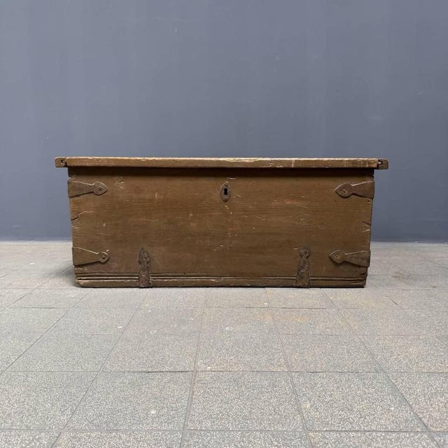 Antique Wooden Swedish Chest For Sale - Image 3 of 18