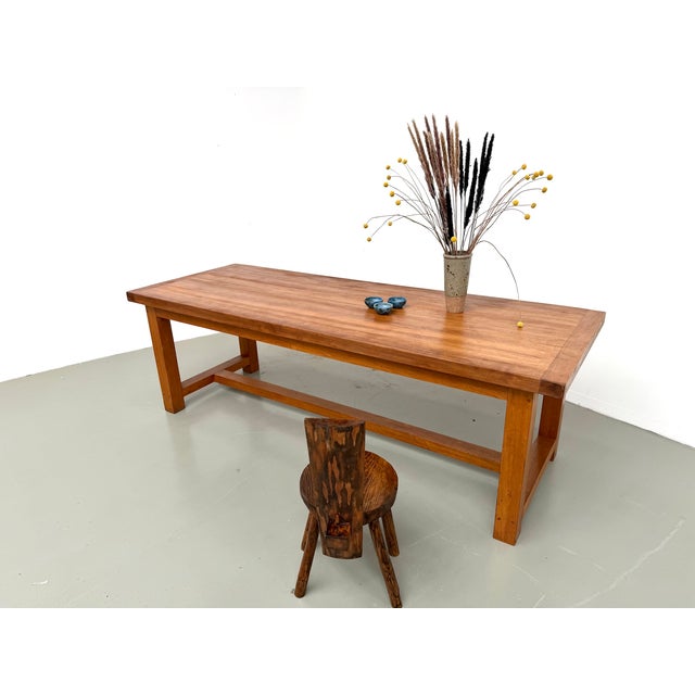 Large Modern Farmhouse Table in Beech, 1970 For Sale - Image 11 of 18