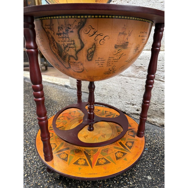 1980s Vintage Globe-Shaped Bar Cabinet, 1980s For Sale - Image 5 of 9