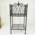 French Mid-Century Boho Chic French Style Fluer De Lis Folding Iron Plant Stand With Two Tiers For Sale - Image 3 of 11
