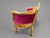 Late 20c French Louis XVI Red Velvet Gilt Beech Settee For Sale - Image 11 of 13
