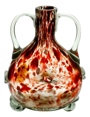 Mouth-Blown Glass Vase in Bottle Shape of Tortoise Shell
