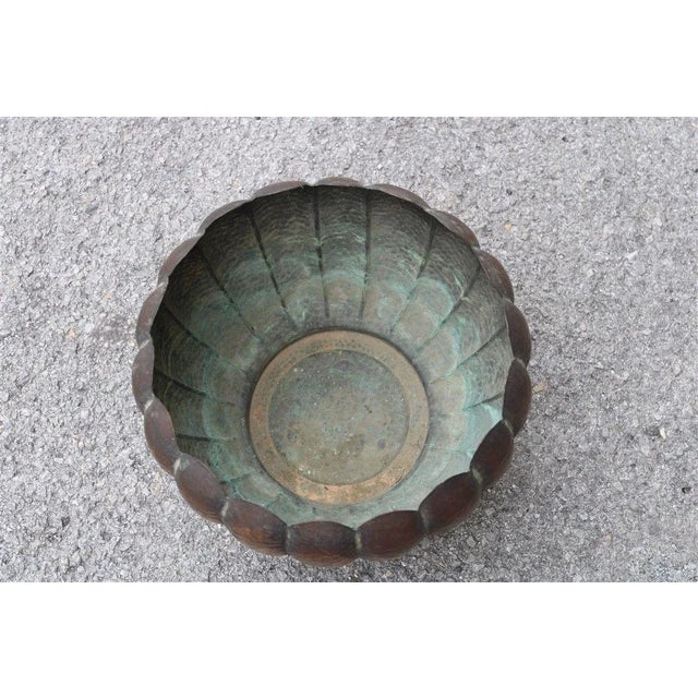 1930s Art Deco Italian Copper Enamel Vase, 1930s For Sale - Image 5 of 7