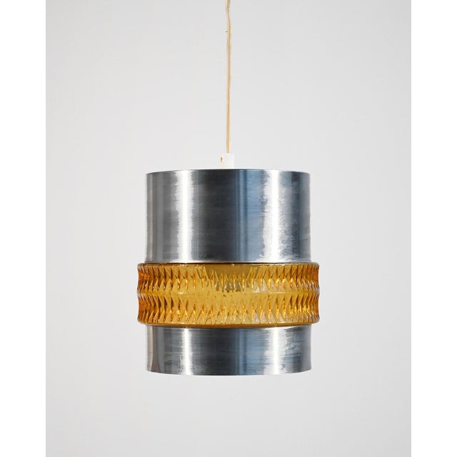 Pendant Lamp in Metal and Glass, 1960s For Sale - Image 6 of 12