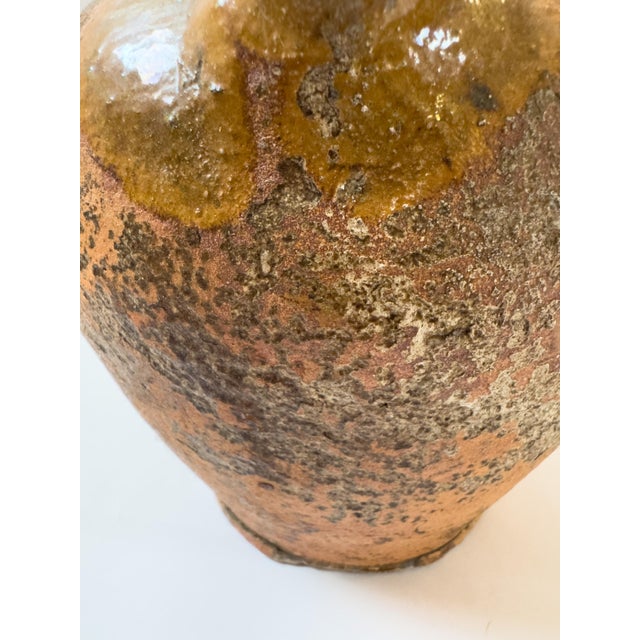 Antique French Partially Glazed Terracotta Cruche Jug, C. 1900 For Sale - Image 10 of 17