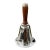 Mid 20th Century Steel, Chrome and Wood Bell-Shaped Decanter For Sale