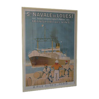St. Navale of The West Transport Wines Poster by Sandy Hook, 1930s For Sale