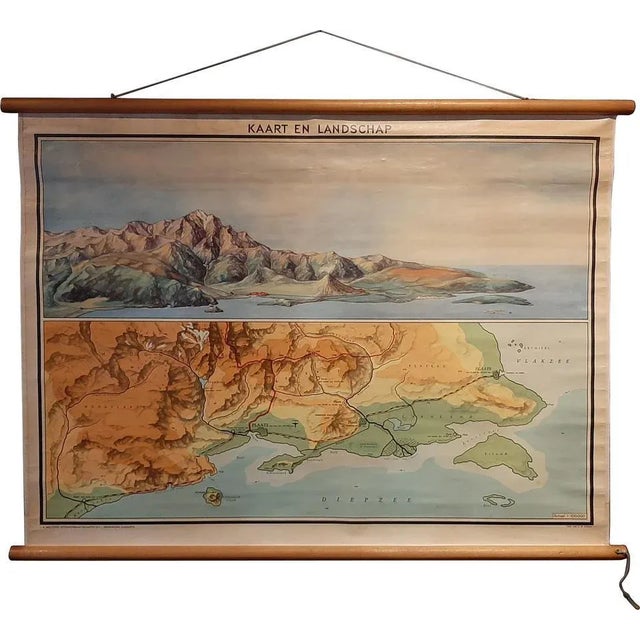 1950s Vintage Wall Chart of Landscape, 1955 For Sale - Image 5 of 5