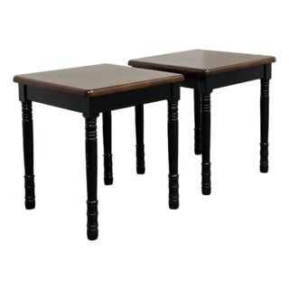Two-Tone Side Tables, Vintage Pair For Sale