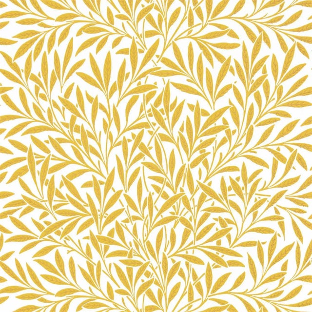 Morris & Co Willow Wallpaper in Yellow - a Sample For Sale