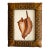 Original Hand-Painted Seashell Painting in a Vintage Rattan Frame For Sale