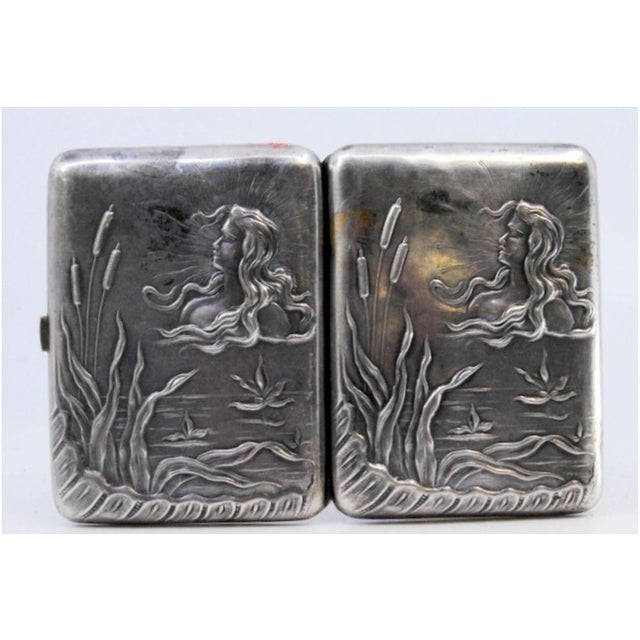 Silver Cigarette Case with Relief For Sale - Image 6 of 9