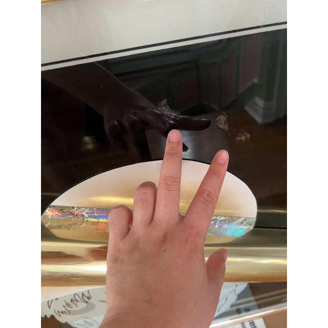 Vintage Postmodern 3D Golden Lady Portrait Brass Art For Sale - Image 9 of 12