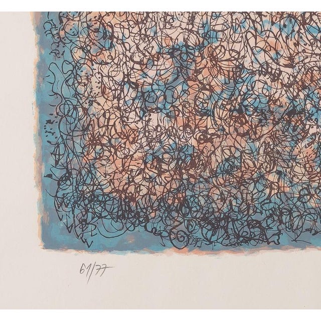 Mark Tobey, Blue Reverie, Silkscreen Print For Sale - Image 4 of 6