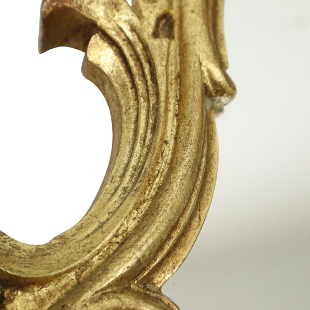 Gilt Rococo-Style Mirror with Console, France, 1950s, Set of 2 For Sale - Image 13 of 17