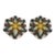 Mid-Century Modern South African Hand-Painted Ceramic Starburst Plates - a Pair For Sale