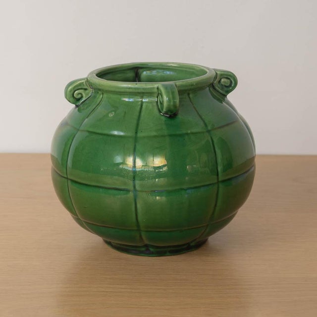 1960s French Green Ceramic Vase For Sale - Image 10 of 11