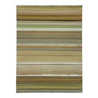 Contemporary Signed Striped Abstract Painting on Canvas For Sale