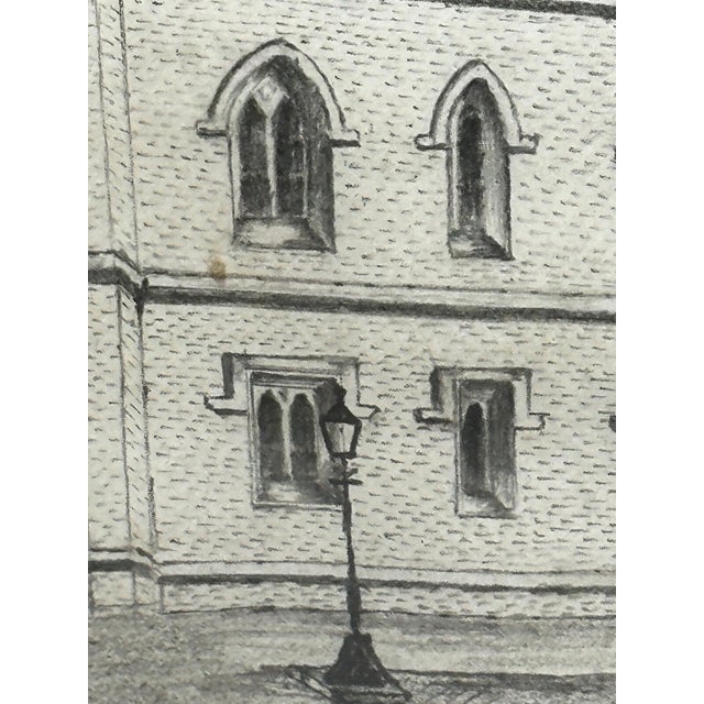 Georgian Pencil Drawing of Gisborne Court, Peterhouse Cambridge — British School in the Manner of Joseph Michael Gandy For Sale - Image 14 of 18