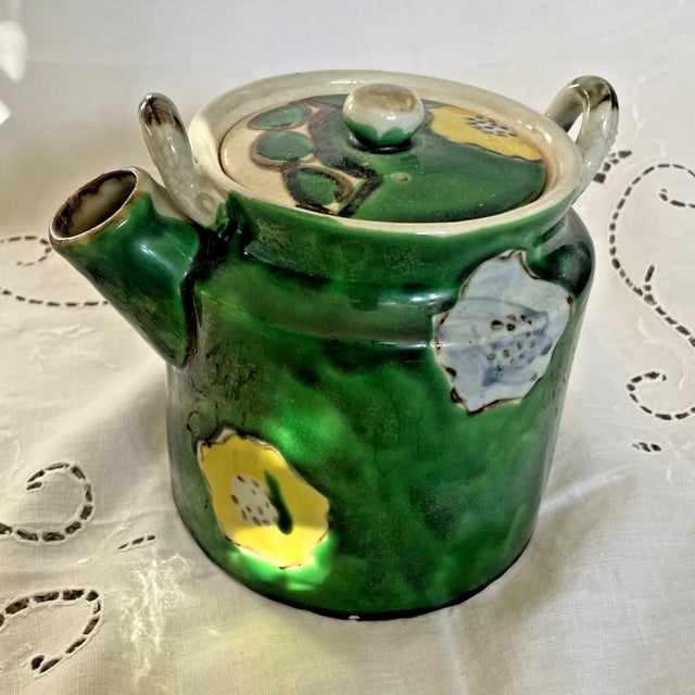 Mid 20th Century Japanese Hand Painted Pottery Tea Set- 21 Pieces For Sale - Image 14 of 15