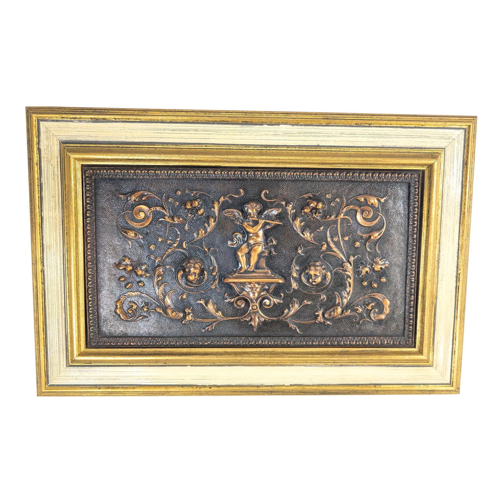 Mid-Century Decorative Repousse Copper Neo-Classical Plaque or Panel ...