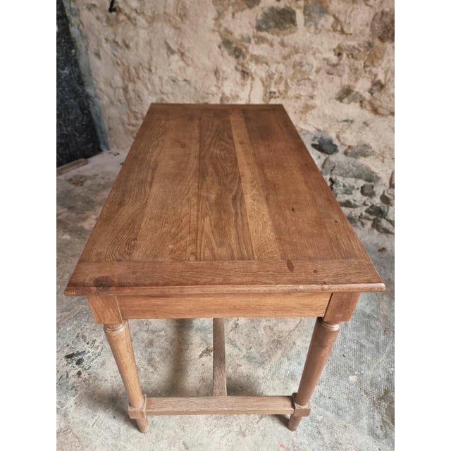 Antique French Oak Table or Desk, 1930s For Sale - Image 3 of 15
