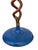 Metal Modern Regency Blue and Gilt Brass Candlesticks, 1950s, Set of 2 For Sale - Image 7 of 12