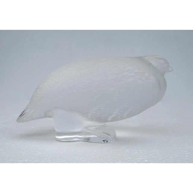 C.1980's Vintage French Lalique, signed crystal pheasant, quali and/or Partridge given the name used for this particular...