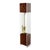 Mid Century Modern Walnut Designer Lucite Grandfather Clock with Chime For Sale