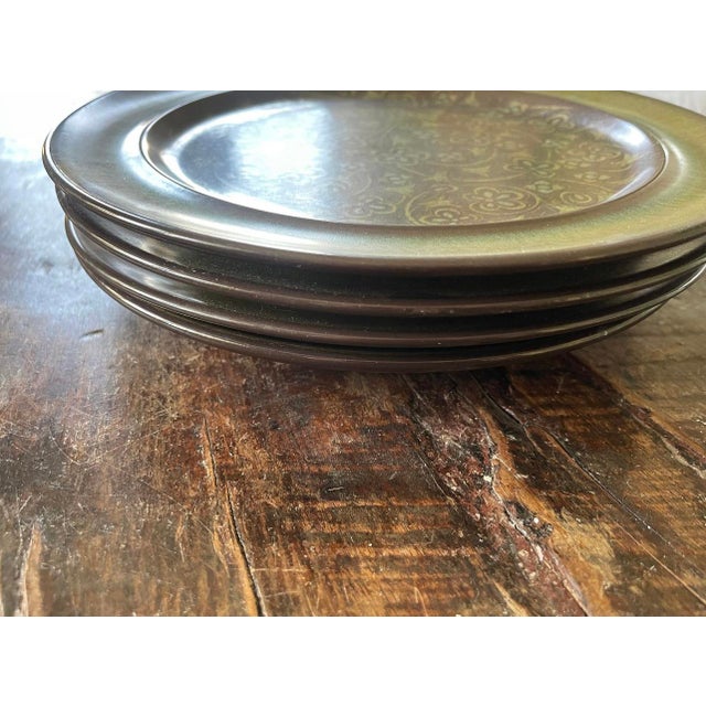 Vintage Franciscan Madeira 10.5” Plates - Set of Four (4) For Sale - Image 4 of 10