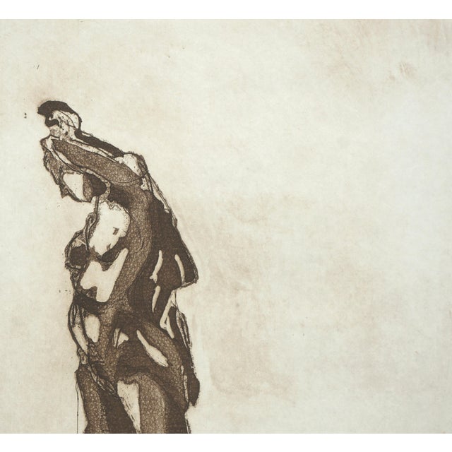 Graceful abstract figurative lithograph by Jim Smyth (American, b. 1938). Numbered, titled, signed and dated "5/12",...