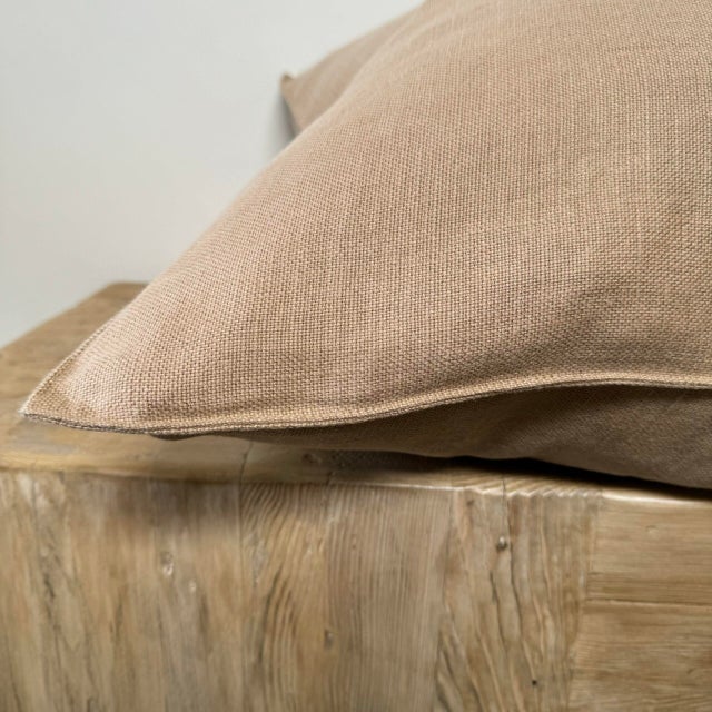 Mid-Century Modern Libeco Belgian Linen Pillow – Napoli Natural For Sale - Image 3 of 5