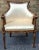 Cream Late 20th Century William IV Style Burl Wood and Diamond Brocade Upholstered Armchair For Sale - Image 8 of 13