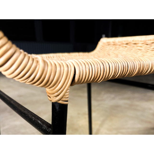 Pair of Caned Stools with Iron Frame by Carlo Hauner, Forma, Brazilian Modern, 1950s - Lot 851B For Sale - Image 11 of 13