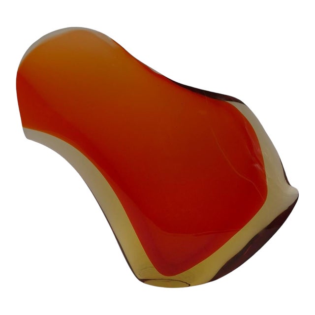 Large Mid-Century Modern Murano "Sommerso" Art Glass Sparrow Sculpture, Italy For Sale