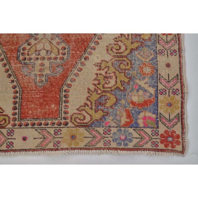 Turkish Oushak Vintage Turkish Carpet For Sale - Image 3 of 11
