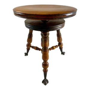 Rare 19th Century John Gerts Piano Stool