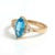 Natural Blue Topaz Cubic Zirconia Ring, Blue Gemstone Engagement Wedding Ring Us 7 For Sale - Image 4 of 4